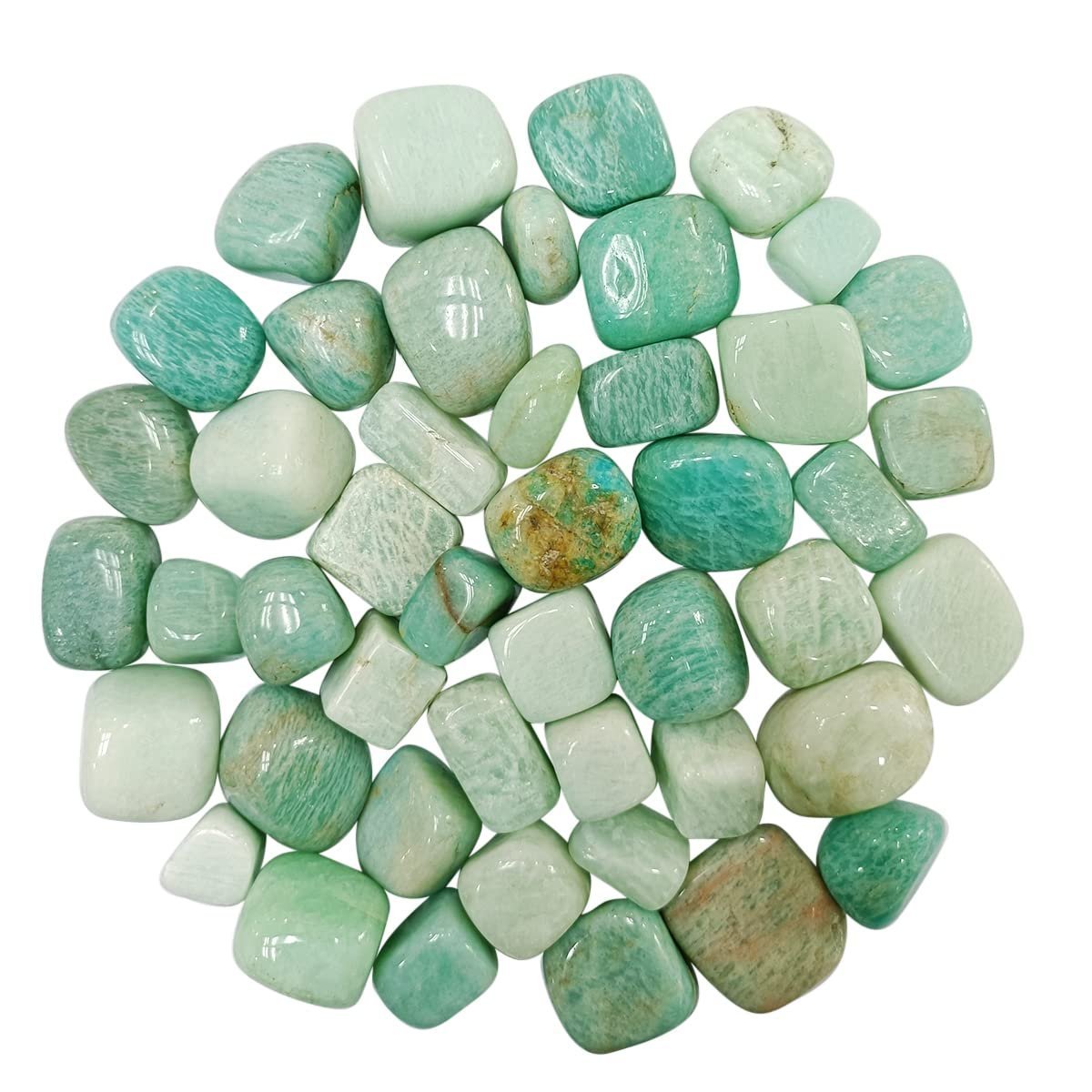 Divine Spirituals Natural Tumbled Stones for Reiki Healing (Amazonite Tumbled Stone) Value Pack Of 2 Chakra Tumbled Stones Abundance Stones Divine Spirituals Natural Tumbled Stones for Reiki Healing (Amazonite Tumbled Stone) Value Pack Of 2 Chakra Tumbled Stones Abundance Stones