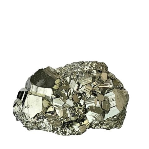 Divine Spirituals Pyrite Stone Original Cluster Stone – Natural Golden Pyrite Stone Rock Specimen Geodes for Healing, Willpower, Money Manifestation, Vastu, and Business – Certified Original Pyrite 810 Grams+ Cubical Pyrite Clusters Abundance Stones