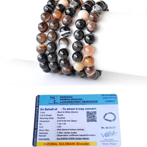 Divine Spirituals Balance Chakras with Natural Crystal Certified healing bracelets. Stretchable Original – 8MM beads Bracelets for men & women.(Sulemani Hakik Bracelet) Chakra Healing Bracelets Abundance Stones