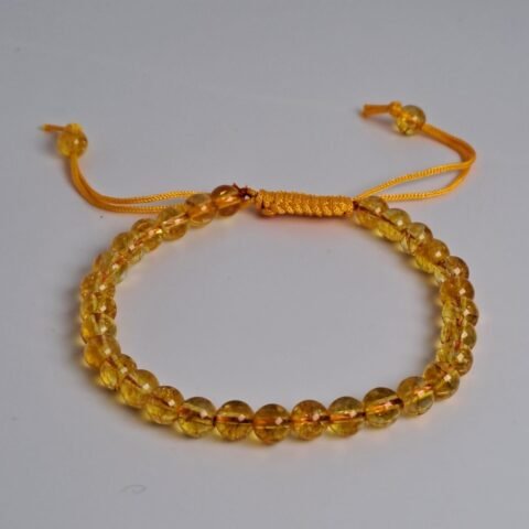 Divine Spirituals Natural Citrine Pure Certified Unisex 6 mm Thread Bracelet Super AAA Quality for Healing Meditation Success and Abundance Chakra Healing Bracelets Abundance Stones 2