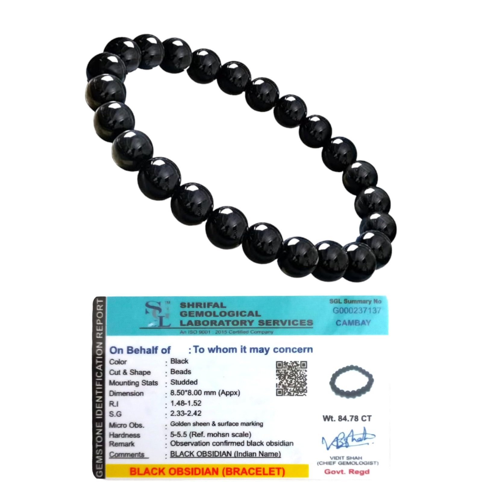 Divine Spirituals Natural Black Obsidian Bracelet Lab-Certified AAA Grade 8mm Stretchable Original Unisex Bracelet For Root Chakra, Grounding Energy, Protection & Meditation Chakra Healing Bracelets Abundance Stones