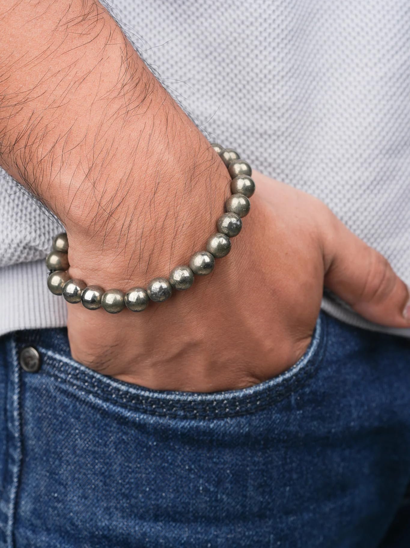 Divine Spirituals Pyrite Certified Bracelet to balance Chakras Natural Crystal Certified healing bracelet. Stretchable – 8MM beads Bracelets for men & women. Chakra Healing Bracelets Abundance Stones 10 Divine Spirituals Pyrite Certified Bracelet to balance Chakras Natural Crystal Certified healing bracelet. Stretchable – 8MM beads Bracelets for men & women. Chakra Healing Bracelets Abundance Stones 10