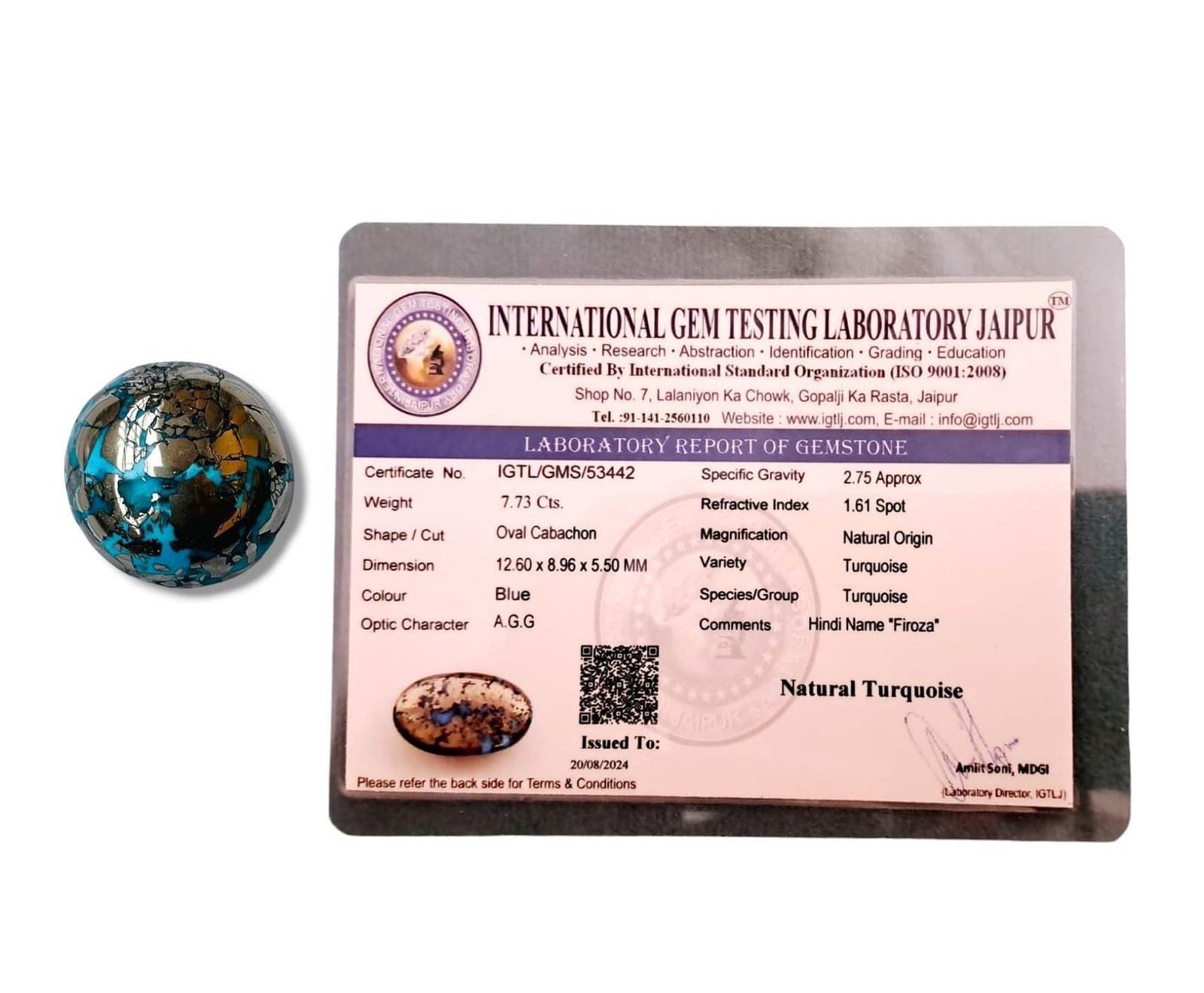 Divine Spirituals Real Original Firoza Turquoise Gemstone for Men and Women – Oval Shaped for Ring and Pendant Premium Turquoise Jewellery – The Stone of Compassion and Success 9.84 Carat Irani Firoza Abundance Stones 3 Divine Spirituals Real Original Firoza Turquoise Gemstone for Men and Women – Oval Shaped for Ring and Pendant Premium Turquoise Jewellery – The Stone of Compassion and Success 9.84 Carat Irani Firoza Abundance Stones 3