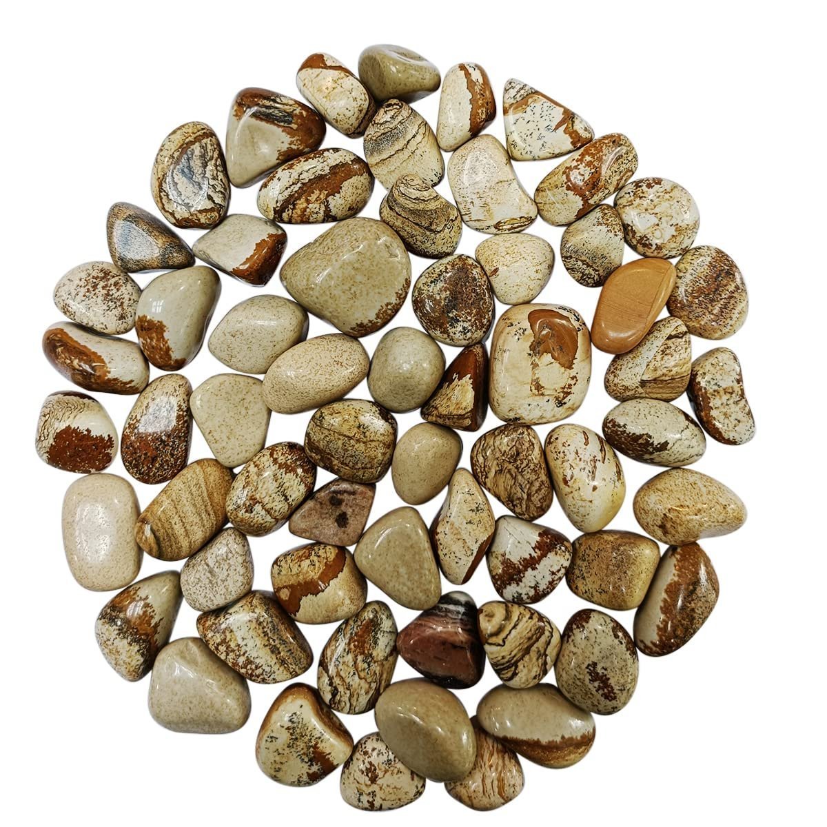 Divine Spirituals Natural Tumbled Stones for Reiki Healing (Pyrite Tumble Stone) Value Pack Of 2 Chakra Tumbled Stones Abundance Stones