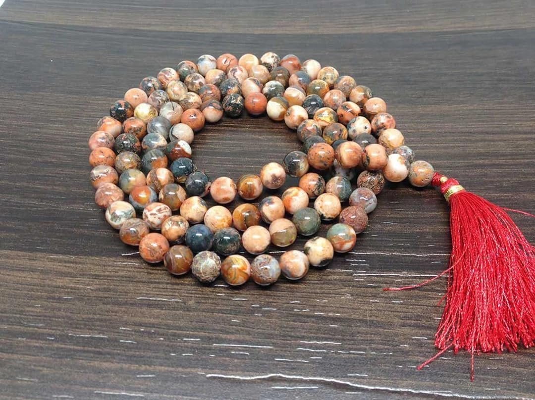 Divine Spirituals Certified 108 Plus 1 Beads Mala Collection for Men and Women Natural Pure 8 mm Beads – for Yoga Reiki Meditation Feng Shui Natural Fire Agate Mala Crystal Mala Abundance Stones 6 Divine Spirituals Certified 108 Plus 1 Beads Mala Collection for Men and Women Natural Pure 8 mm Beads – for Yoga Reiki Meditation Feng Shui Natural Fire Agate Mala Crystal Mala Abundance Stones 6