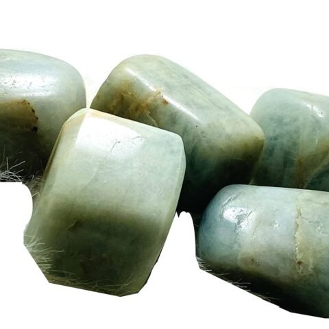 Divine Spirituals Aquamarine Natural Healing Crystal Tumble Stone (Value Pack of 2 AAA Grade Natural Tumbles) Chakra Tumbled Stones Abundance Stones 2