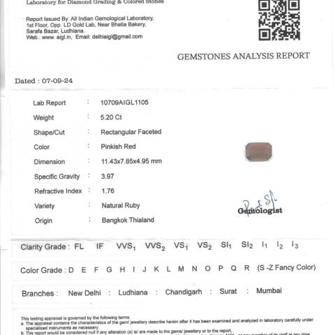 Divine Spirituals Siamese Thai Certified Natural Ruby/Manikya/Manak Gemstones Oval Cut Exclusive Faceted Cut – 5.7 Carats for Unisex Ring Jewellery Healing Crystal Rings Abundance Stones 2