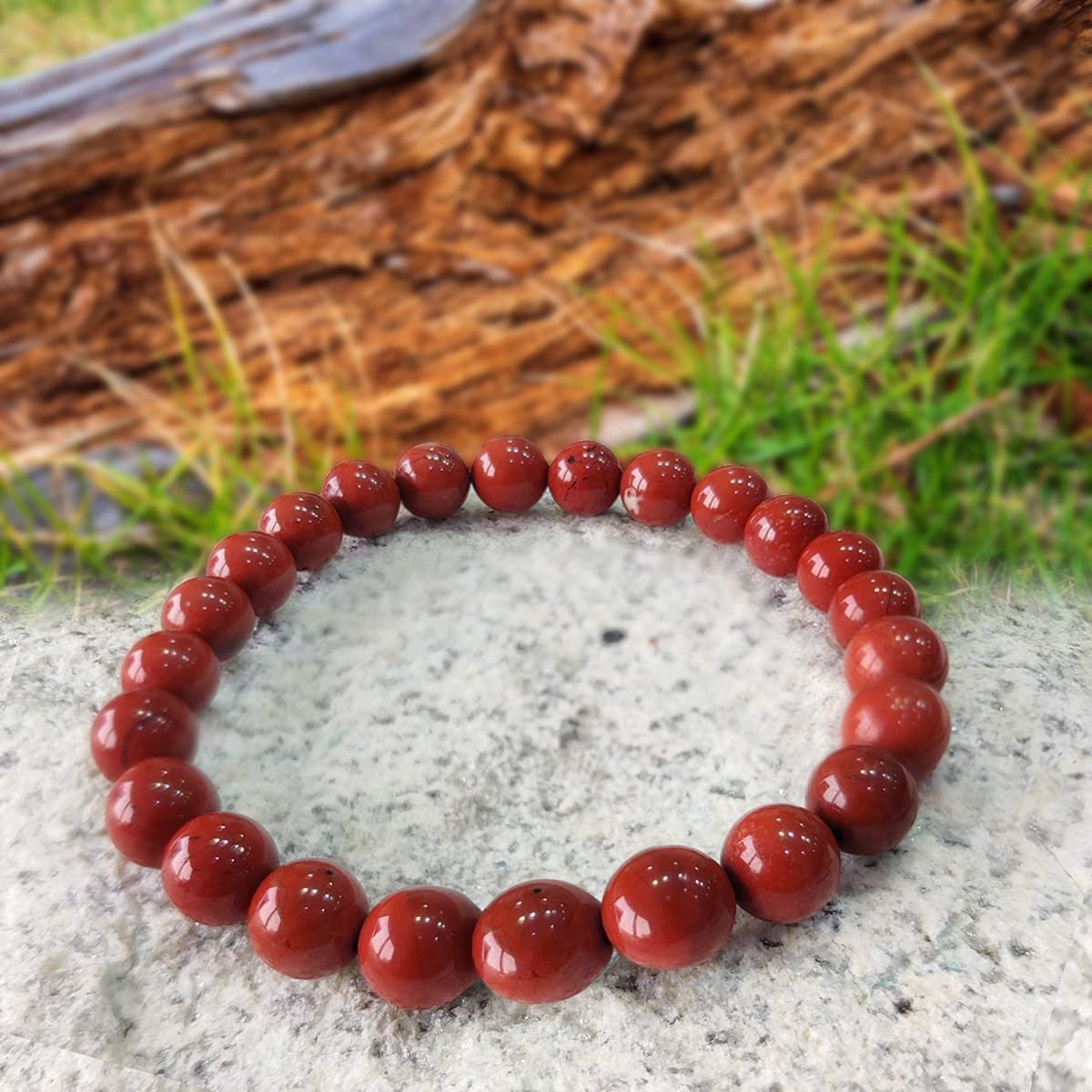 Divine Spirituals Natural Pure Certified 8mm Unisex Bracelets Super AAA Quality for Healing Meditation Success and Abundance Red Jasper Bracelet Chakra Healing Bracelets Abundance Stones 2