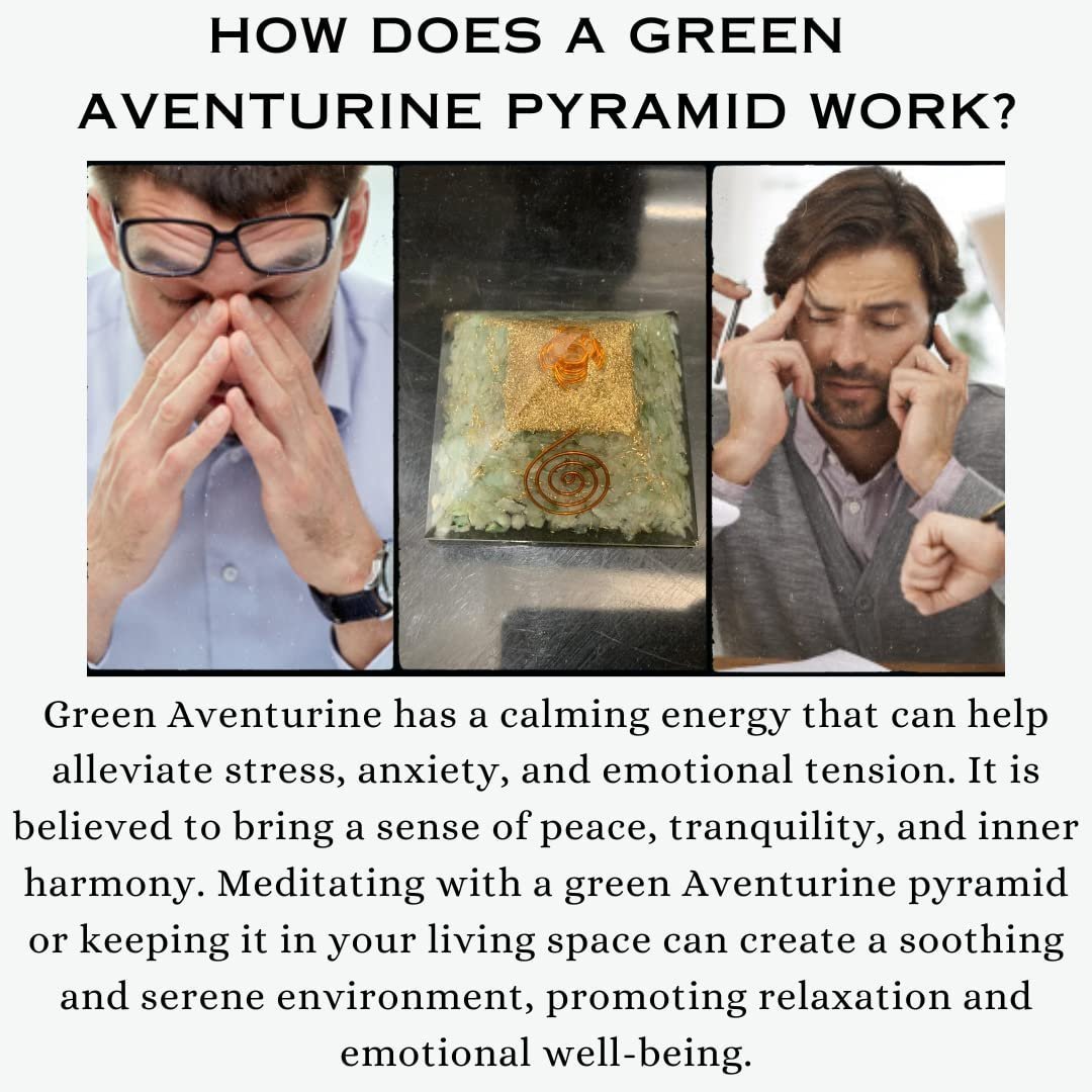Divine Spirituals Natural Green Aventurine Orgone Pyramid Vastu for Home Study Table Office Desk Reiki Feng Shui Reiki Symbol Crystal Showpieces for Home Decor Education Gifts Sculptures Abundance Stones 6 Divine Spirituals Natural Green Aventurine Orgone Pyramid Vastu for Home Study Table Office Desk Reiki Feng Shui Reiki Symbol Crystal Showpieces for Home Decor Education Gifts Sculptures Abundance Stones 6