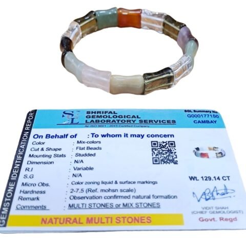 Divine Spirituals Natural Real Pure 7 Chakra Crystal Certified 10 mm Flat Faceted Bracelet for Men and Women for Good Luck, Love, Abundance, Healing and Meditation Chakra Healing Bracelets 7 Chakra Bracelet