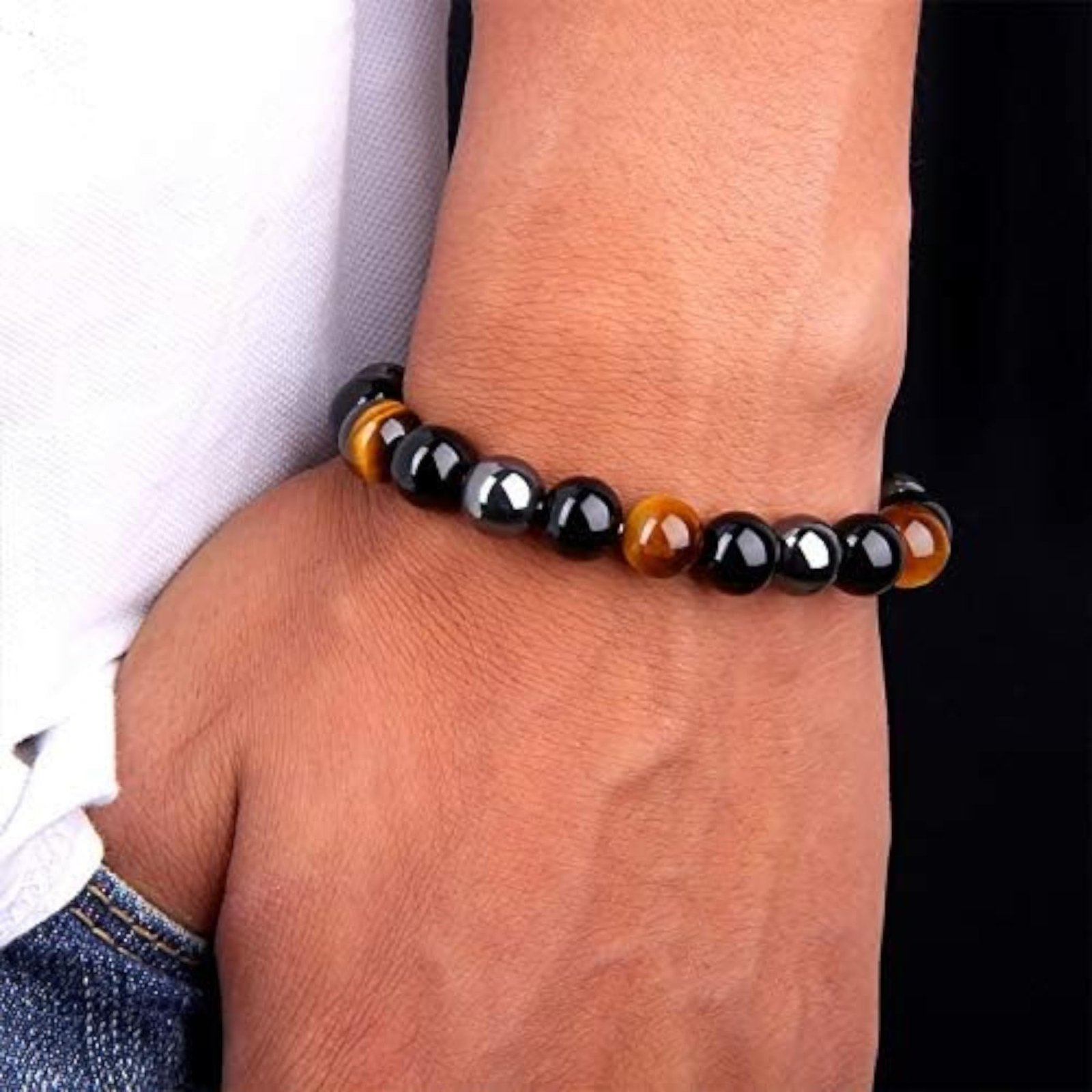 Divine Spirituals Premium Triple Protection Bracelet Tiger’s Eye Hematite Black Obsidian 8mm Lab-Certified Unisex Original Crystal Bracelet For Protection & Removing Negativity Chakra Healing Bracelets Abundance Stones 8 Divine Spirituals Premium Triple Protection Bracelet Tiger’s Eye Hematite Black Obsidian 8mm Lab-Certified Unisex Original Crystal Bracelet For Protection & Removing Negativity Chakra Healing Bracelets Abundance Stones 8