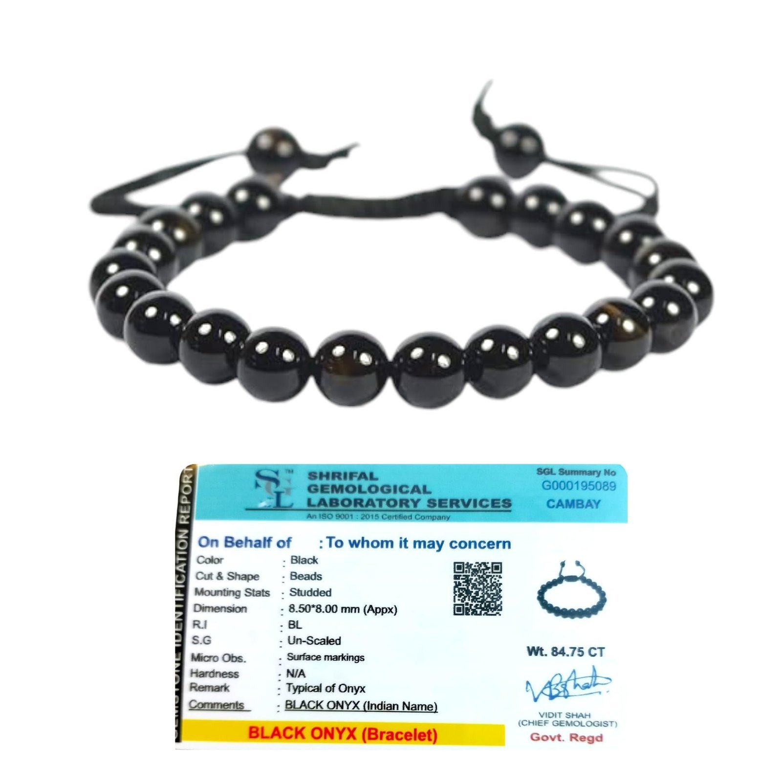 Divine Spirituals Natural Black Onyx Bracelet 8mm Original Certified Adjustable Macrame Thread Unisex Real Crystal Bracelet For Peace, Manifestation & Root Chakra Chakra Healing Bracelets Abundance Stones