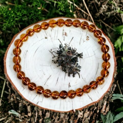 AAA Grade Citrine Bracelet – 6mm Healing Crystals, Signature Products Healing Crystals, Round, Citrine, Natural Gemstone, Citrine Bracelet 2