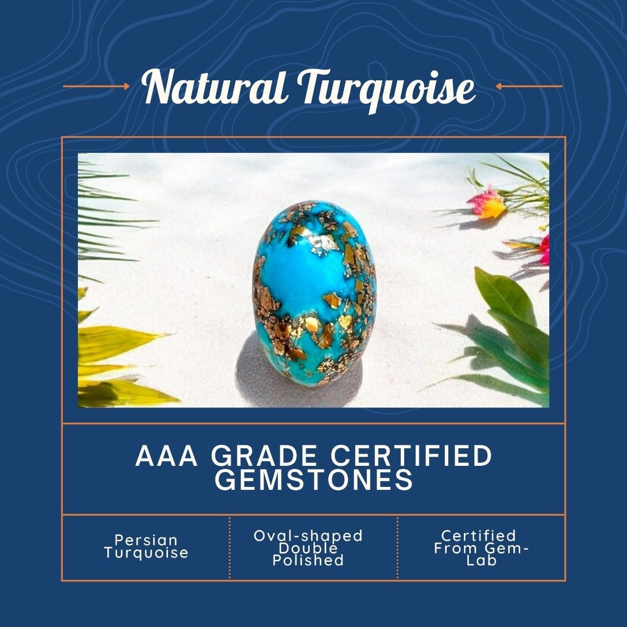 Divine Spirituals Authentic Turquoise (Firoza) Gemstone – Original Firoza for Astrological and Healing Benefits – 20 to 25 Carats Irani Firoza Abundance Stones 2