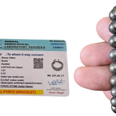Divine Spirituals Balance Chakras with Natural Pyrite Double Layered Semi Precious, Stone Bracelet, Crystal Stone 8mm Beads Bracelet Round Shape for Reiki Healing and Crystal Healing Chakra Healing Bracelets Abundance Stones
