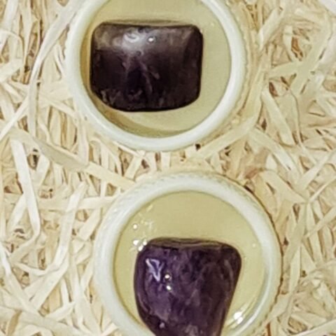 Divine Spirituals Natural Single Amethyst Crystal Stones For Reiki Healing Crystal Tumbled Stones Raw Rough Gemstones Pebble Stone-Value Pack Of 1 Beautiful Aaa Grade Tumble Pc Chakra Tumbled Stones Abundance Stones 2