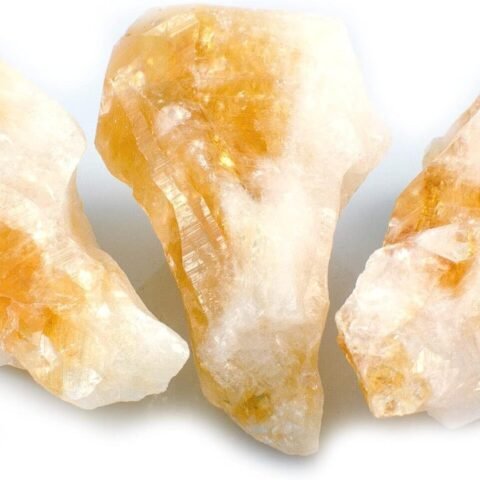 Divine Spirituals Pure Raw Natural Pure Citrine Points Stone Crystal for Vastu, Crystal Healing, Spirituality, Business Success, Money Abundance & Prosperity (50) Natural Healing Crystals Abundance Stones