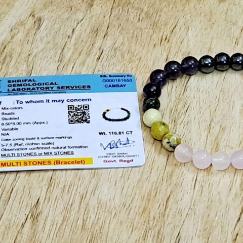 Divine Spirituals Zodiac Crystal Aquarius Sun Sign Certified Bracelet Original Natural 8 mm Stone Beads (Unisex) with Palo Santo Stick Chakra Healing Bracelets Abundance Stones 2