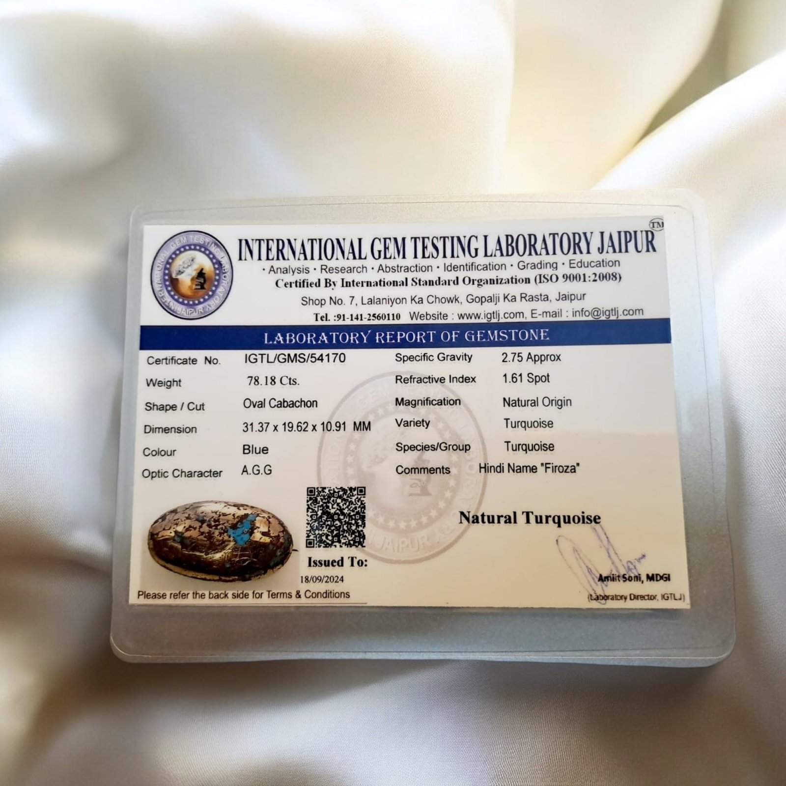 Divine Spirituals Certified Natural Turquoise – Genuine Firoza Gemstone for Jewelry and Vedic Astrology – 20 to 25 Carats Irani Firoza Abundance Stones 2