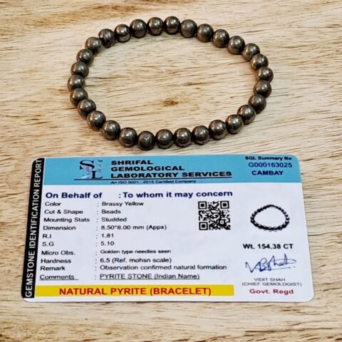 Divine Spirituals Pyrite Natural Pure Certified 6mm Unisex Bracelet Super AAA Quality for Healing Meditation Success and Abundance (Pyrite 6 mm Bracelet) Chakra Healing Bracelets Abundance Stones 2
