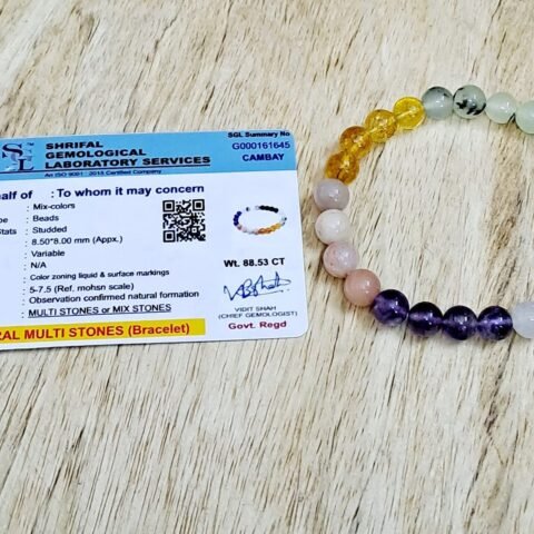 Divine Spirituals Zodiac Natural Crystal Libra Sun Sign Certified Unisex Bracelet Original Natural 8 mm Stone Beads with Palo Santo Smudge Chakra Healing Bracelets Abundance Stones 2