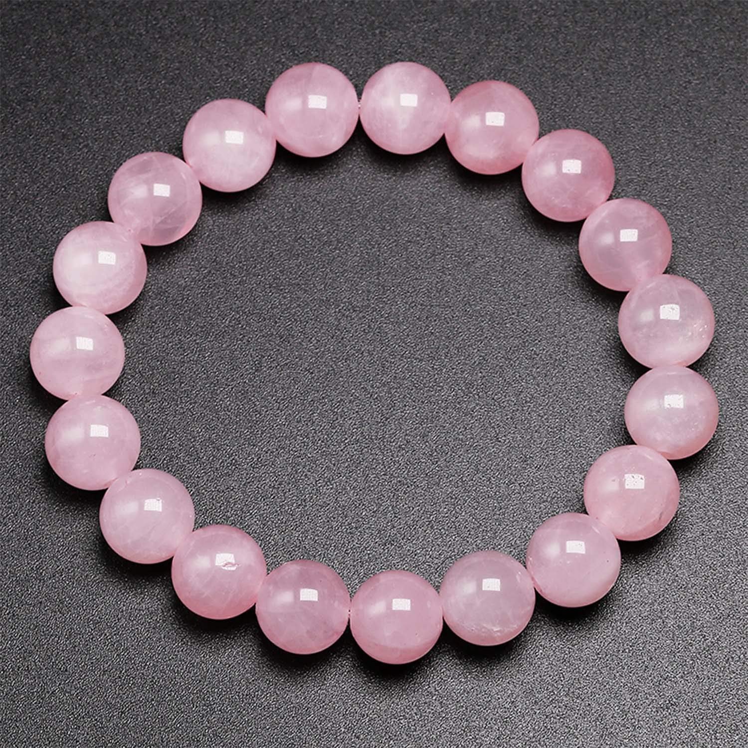 Divine Spirituals Rose Quartz Natural Pure Certified 8mm Unisex Bracelet Super AAA Quality for Healing Meditation Success and Abundance (Rose Quartz Bracelet) Chakra Healing Bracelets Abundance Stones 2