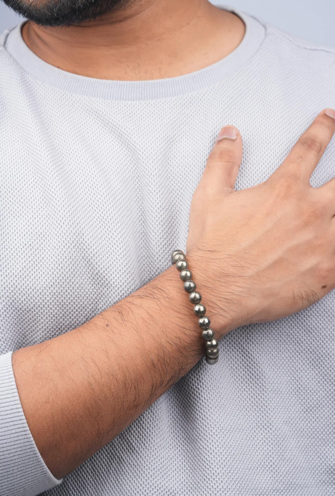 Divine Spirituals Pyrite Certified Bracelet to balance Chakras Natural Crystal Certified healing bracelet. Stretchable – 8MM beads Bracelets for men & women. Chakra Healing Bracelets Abundance Stones 5 Divine Spirituals Pyrite Certified Bracelet to balance Chakras Natural Crystal Certified healing bracelet. Stretchable – 8MM beads Bracelets for men & women. Chakra Healing Bracelets Abundance Stones 5