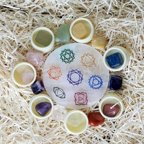 Divine Spirituals 7 Chakra Healing Stone Set With Chakra Selenite Charging Disc-Aaa Grade Meditation&Healing Kit Love, Relationships & Harmony 7 Chakra Crystal Item 2