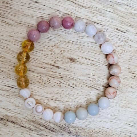 Divine Spirituals Zodiac Crystal Cancer Sun Sign Certified Bracelet Original Natural 8 mm Stone Beads (Unisex) with Palo Santo Stick Chakra Healing Bracelets Abundance Stones