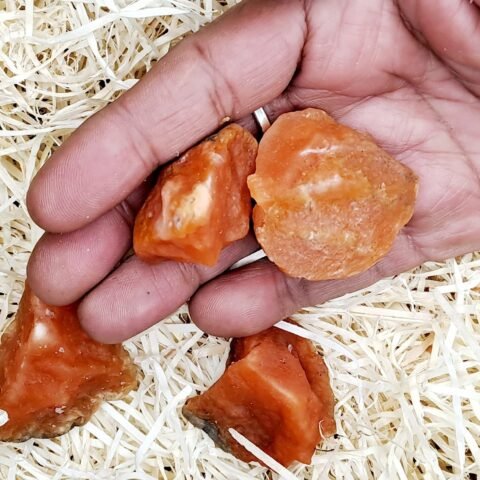 Divine Spirituals Orange Calcite Raw Elite Unique Crystal Stone Value Pack of 1 – AAA Grade Beautiful Piece (50mm Plus Size) Natural Healing Crystals Abundance Stones 2