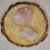 Divine Spirituals Clear Quartz and Black Tourmaline AAA Grade Raw Natural Crystal Combo with Wooden Natural Bark Coaster for Healing, Meditation and Manifestation Natural Healing Crystals Abundance Stones 2