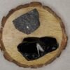 Divine Spirituals Amazonite + Amethyst AAA Grade Raw Natural Crystal Combo with Wooden Natural Bark Coaster for Healing, Meditation and Manifestation Natural Healing Crystals Abundance Stones