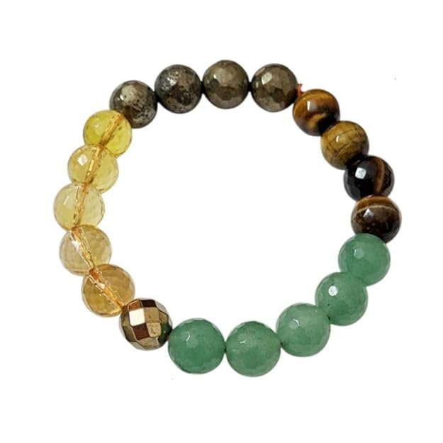 Divine Spirituals Dhanyog Money Magnet Pure Natural Crystal Bracelet Energy Bracelets & Mala Jewelry 10mm Crystal Beads